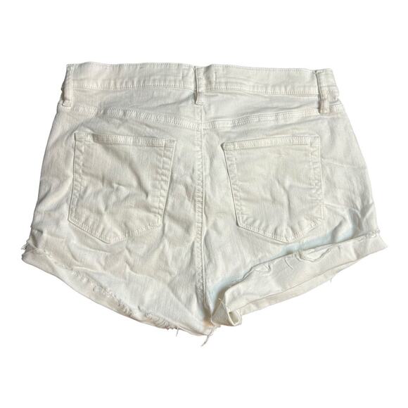 Ann Taylor LOFT White Jean Cut Off Shorts Denim Festival Concert Summer 10 / 30 - Picture 6 of 10